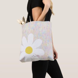 Weiße Daisy mit pastellfarbenen Punkten