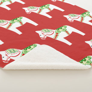 Weiße Dala PferdSherpa Decke Sherpadecke