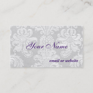 Weiße Damast-Visitenkarte-Schablone Visitenkarte