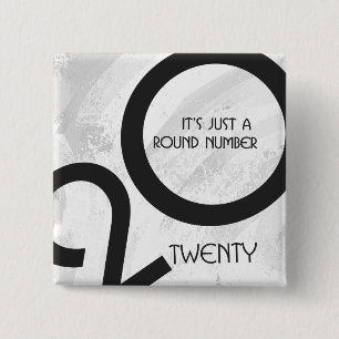 Weiße Dekade zum Geburtstag Button