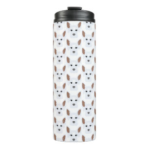 Weiße Deutsche Hirten auf Tumbler Thermosbecher