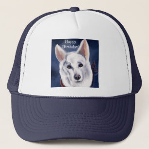 WEISSE DEUTSCHE SCHÄFERHUNDE TRUCKERKAPPE