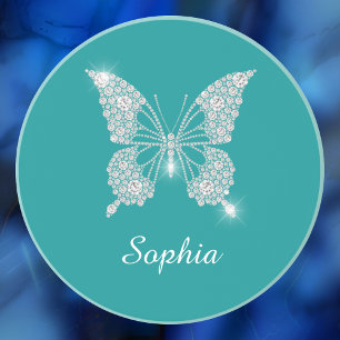 Weiße Diamant-Schmetterling, Schriftname, Tiefes T Getränkeuntersetzer