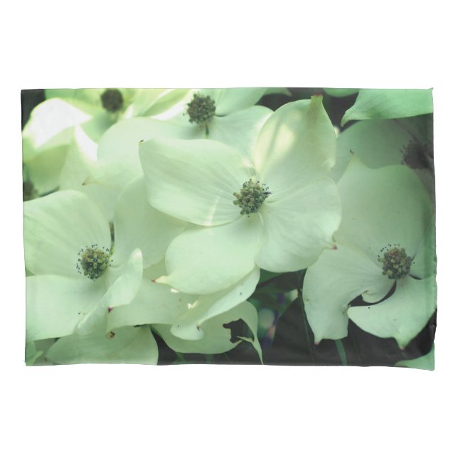 Weiße Dogwood-Blume blühen Kissenbezug (Vorderseite)
