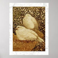 WEISSE DOVEN IN BROWN SEPIA