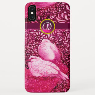 WEISSE DOVEN IN PINK FUCHSIA MONOGRAM Case-Mate iPhone HÜLLE