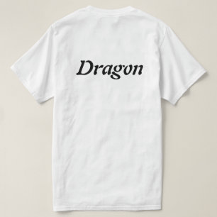 Weiße Drachen-Männer-T-Shirts T-Shirt