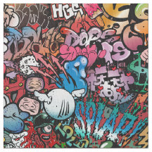 Weiße dynamische Straßenkunst Graffiti-Kunstmuster