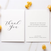 Weiße einfache minimalistische Schrift Baby Shower