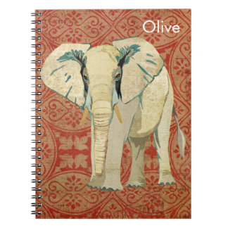 Weiße Elefant Notizbuch Notizblock