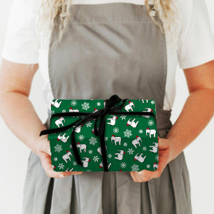 Weiße Elefant-Weihnachts- (Grün-) Geschenkpapier