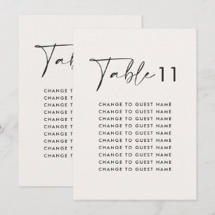 Weiße elegante Hochzeitstisch-Sitzkarte