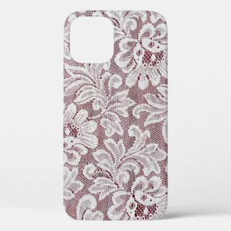 Weiße, elegante Spitzentextur mit nahtloser Bea Case-Mate iPhone Hülle