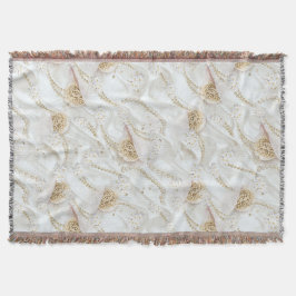 Weiße Elfenbeinseide und Elfenbeinmeisterperlen Decke