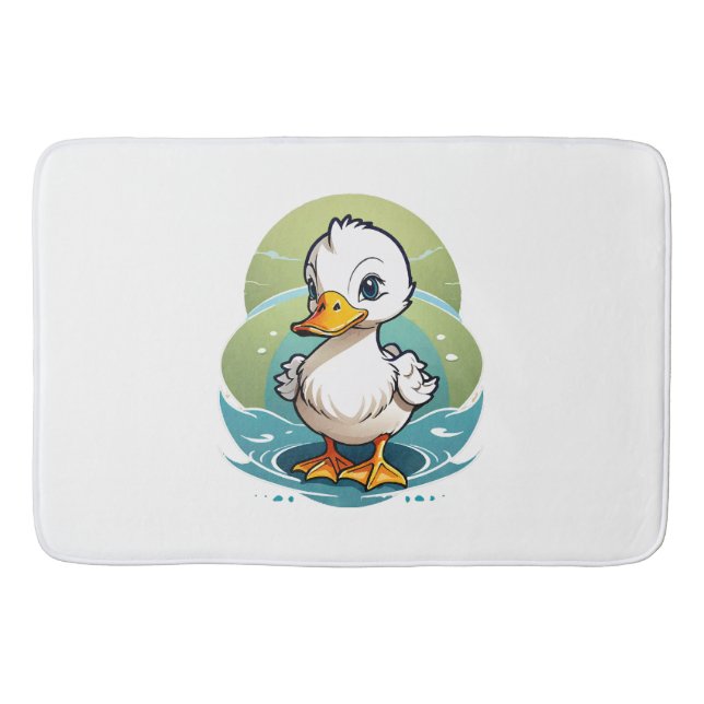 weiße Ente Badematte (Vorderseite)