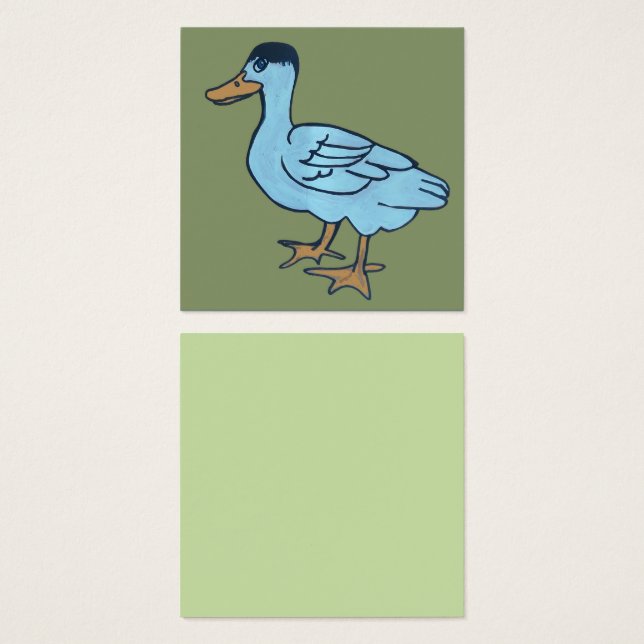 Weiße Ente mit schwarzem Kopf (Vorne & Hinten)