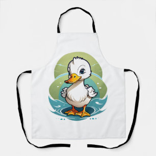 weiße Ente Schürze