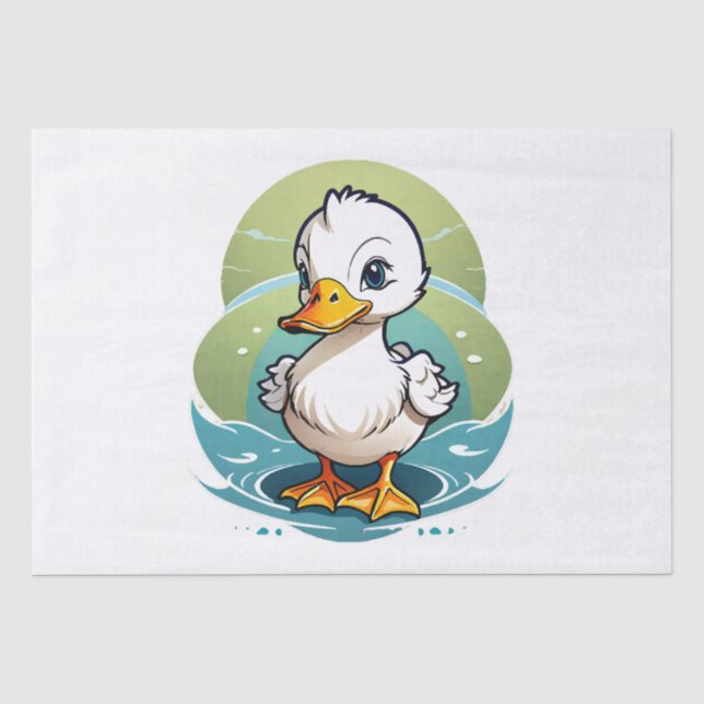 weiße Ente Seidenpapier (Vorderseite)