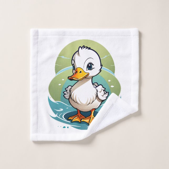 weiße Ente Waschlappen (Waschlappen)