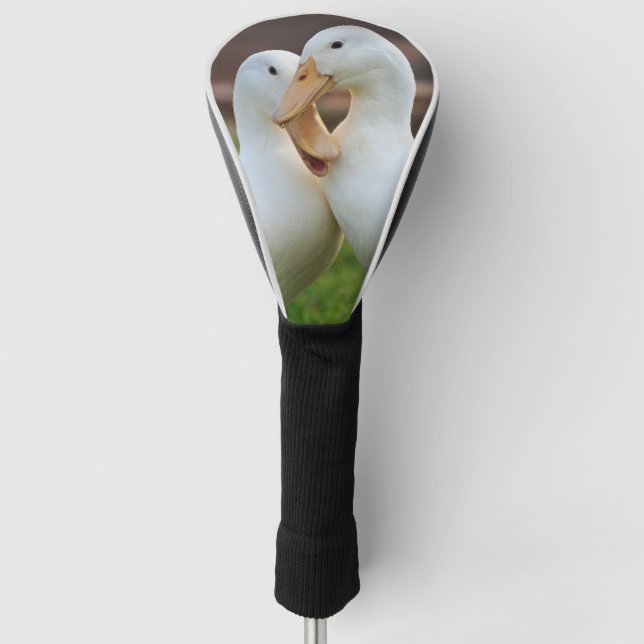 Weiße Enten Liebhaber Golf Headcover (Vorderseite)