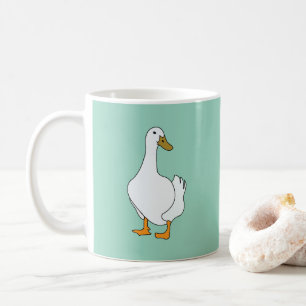 Weiße Entenvogel-Ente  Kaffeetasse