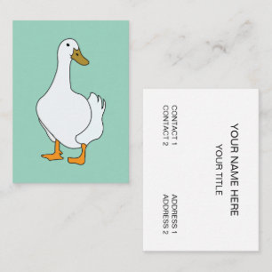 Weiße Entenvogel-Ente Visitenkarte