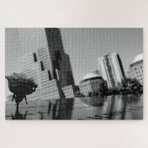 Weiße Erinnerungsrose Puzzle