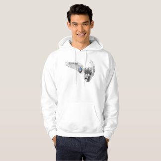 Weiße Eule Hoodie
