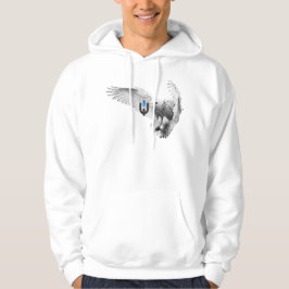 Weiße Eule Hoodie