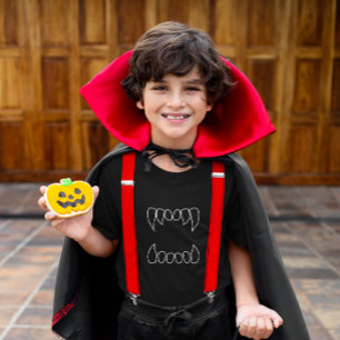 Weiße Fangs-Jungs Halloween-Shirt Tri-Blend Shirt