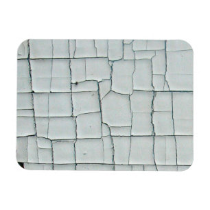 Weiße Farbe gerissen und gechippt Magnet