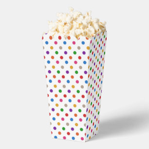 Weiße farbenfrohe Regenbogen-Punkte-Design Geschenkschachtel