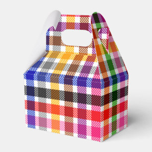 Weiße farbenfrohe Twill-Karo-Tartan-Design  Geschenkschachtel