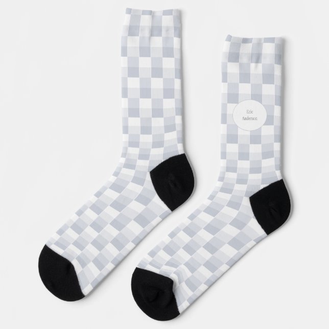 Weiße Farbfelder Socken (Linkes Detail)