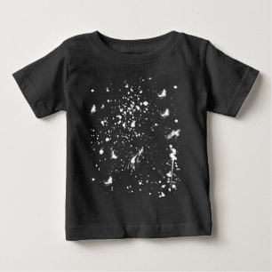 Weiße Farbspritzer-Grafik Fleck Weiße Tintenflecke Baby T-shirt
