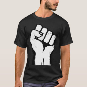 Weiße Faust Widerstand T-Shirt