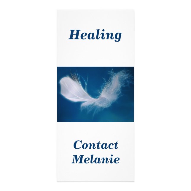 Weiße Federkunst - Symbol für Reinheit und Unschul Werbekarte (Vorne)