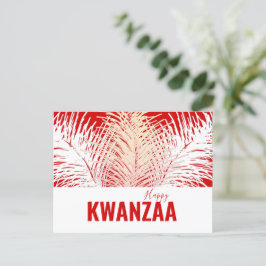 Weiße Federn Black Holiday Happy Kwanzaa Postkarte