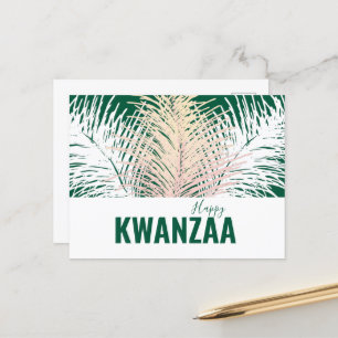 Weiße Federn Black Holiday Happy Kwanzaa Postkarte