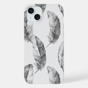 Weiße Federn iPhone 15 Plus Hülle