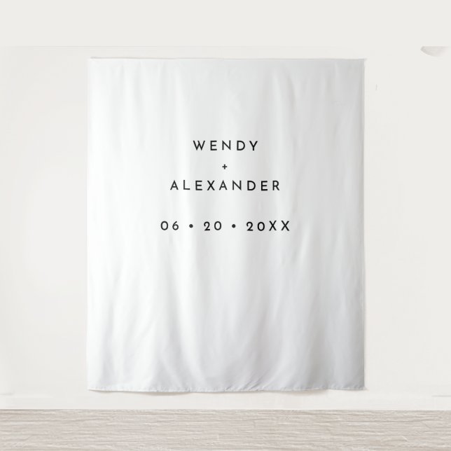 Weiße, feine Foto-Kulisse Wandteppich (Vorderseite)