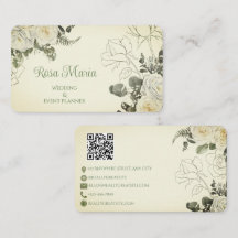 Weiße feminine Aquarell-Blumen-Eventplanerin