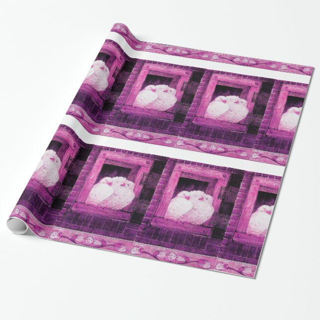 WEISSE FENSTER GESCHENKPAPIER (Ungerollt)