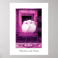 WEISSE FENSTER, lila violette Farbe pink