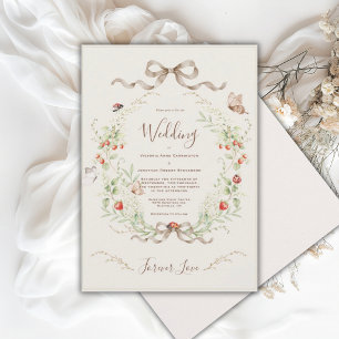 Weiße Fliederlaune-Vintage-Band-Hochzeit Einladung