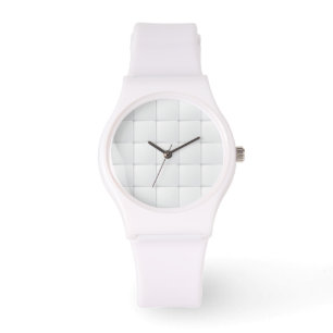 Weiße Fliese Armbanduhr