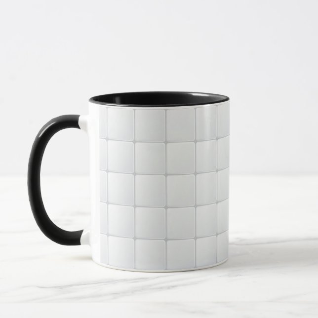 Weiße Fliese Tasse (Links)