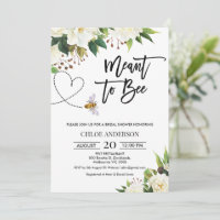 Weiße Flora Einladung zur Bienenvölkerdusche