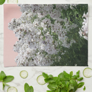 Weiße Flora Küchentücher