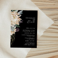 Weiße Flora | Schwarzer Veranstaltungskalender